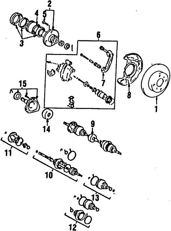 1988 Toyota MR2 Joint Shaft AND CV Kit Inner OBS OUTPUT CV Joint