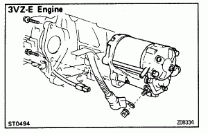 1995 Toyota 4Runner Starter Replacement location Of Starter