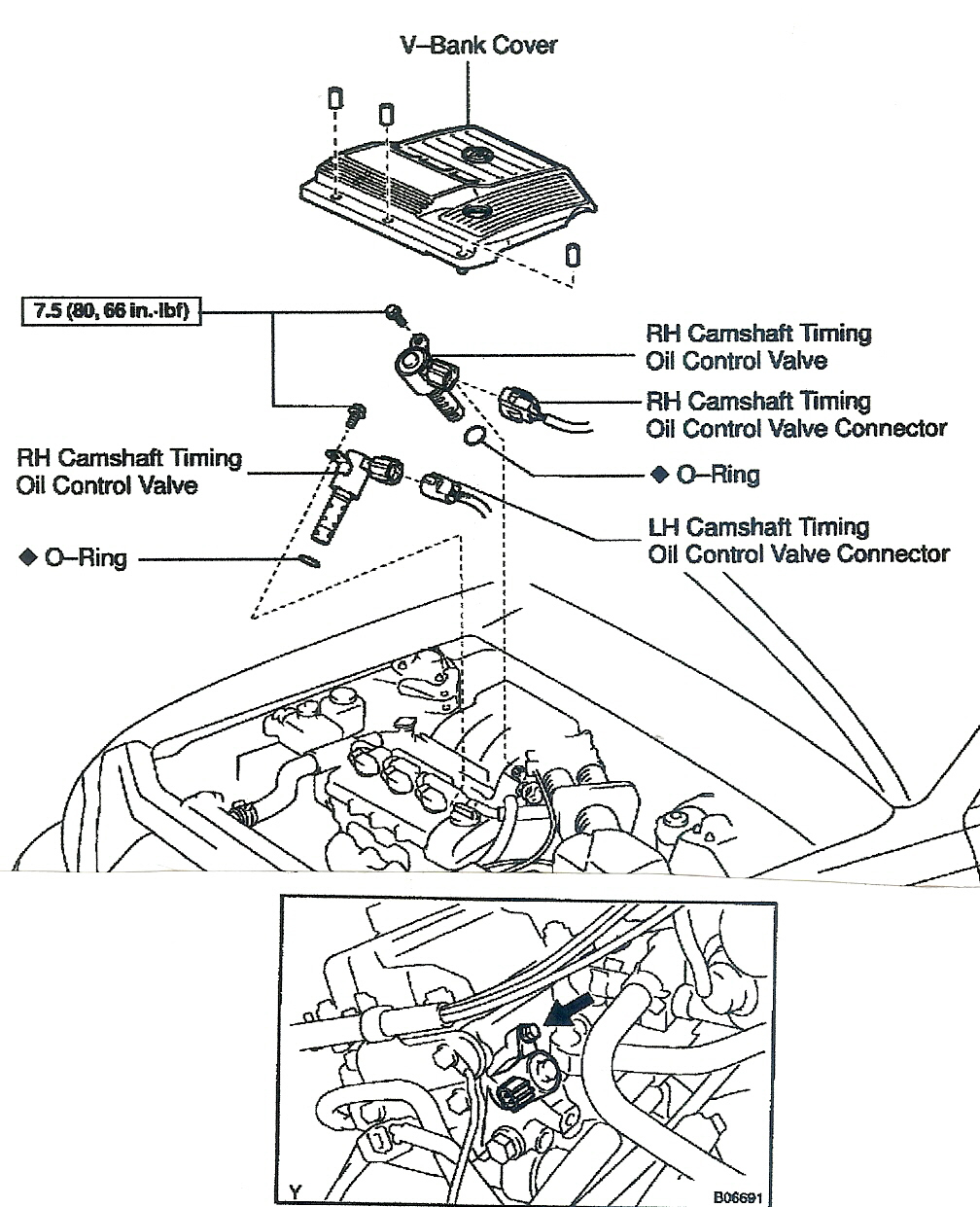 2001 Avalon V6 1MZ FE Engine P302 P304 P306 Codes Front Bank 