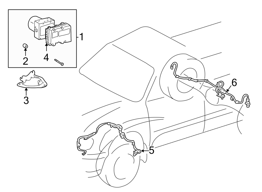 2006 Toyota Sequoia Abs Control Module Computer Skid Contour 