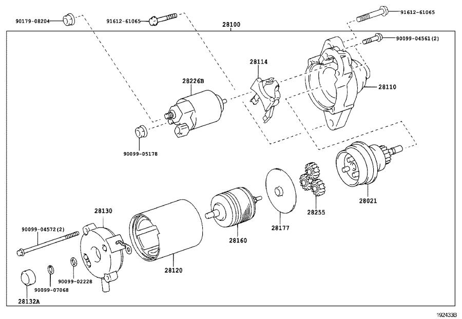 2007 Toyota Yaris Starter Solenoid USA FRP Engine 2815016160