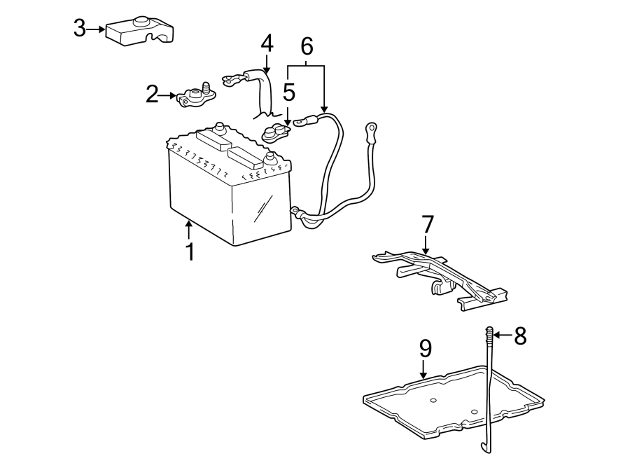 2012 Toyota Camry Battery Cable Negative Cable POSITIVE CABLE WIRE