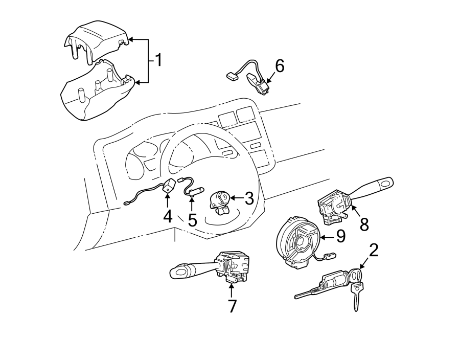 6905742150 Toyota Cylinder And Key Set Cylinder And Keys Ignition 