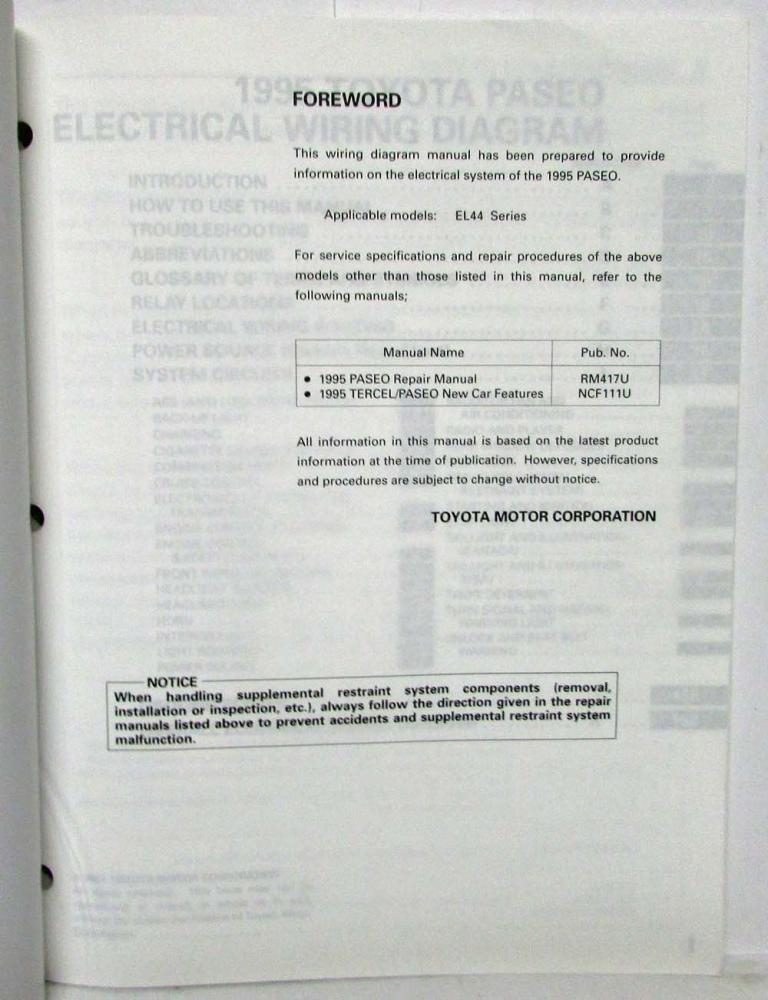 95 Toyotum Tercel Wiring Diagram Wiring Diagram Networks