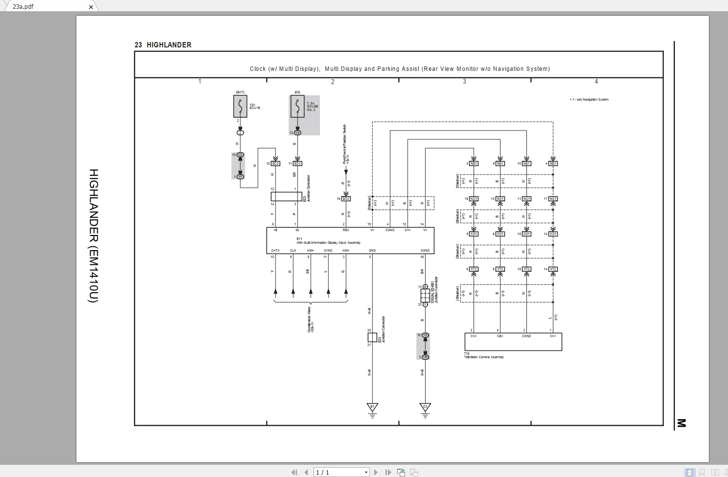  DIAGRAM 2007 Toyota Highlander Electrical Wiring Diagram Service Shop 