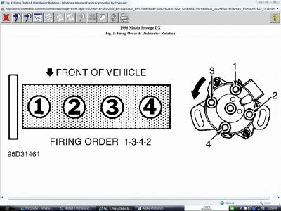 Firing Order What Is The Firing Order On A 1996 Mazda Protoge 4 