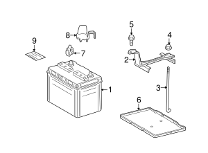 Genuine OEM Battery Part 28800 31291 Fits 2011 2019 Toyota Highlander 