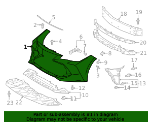 Genuine OEM Bumper Cover Part 52119 07918 Fits 2020 2021 Toyota Avalon 