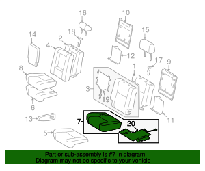 Genuine OEM Cushion Cover Part 71075 0C320 B0 Fits 2008 2010 Toyota 