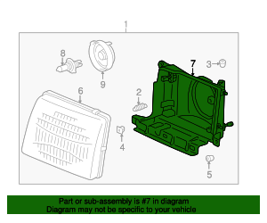 Genuine OEM Headlight Housing Part 81106 04090 Fits 1997 2000 Toyota 