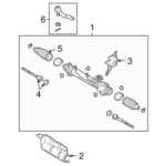 Genuine OEM Steering Gear Part 44250 AA011 Fits 2004 2008 Toyota