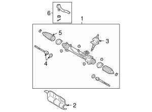 Genuine OEM Steering Gear Part 44250 AA011 Fits 2004 2008 Toyota 