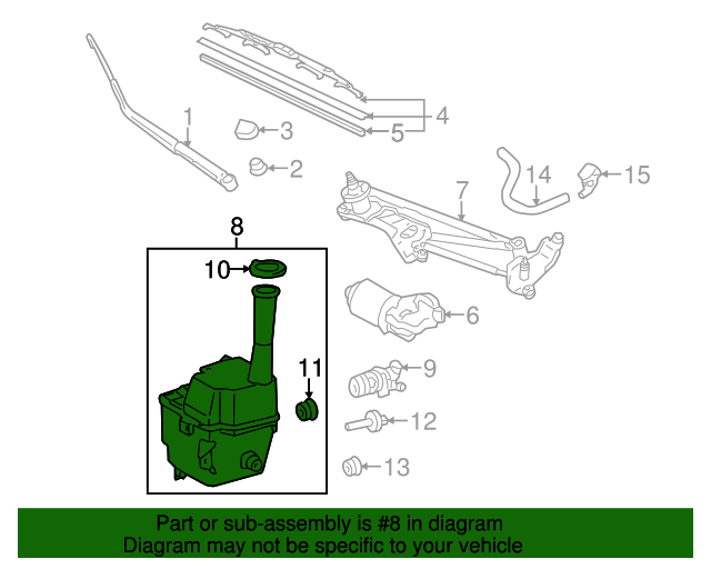 Genuine OEM Washer Reservoir Part 85315 AE010 Fits 2004 2020 Toyota