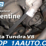 How To Replace Serpentine Belt 00 02 Toyota Tundra V8 1A Auto