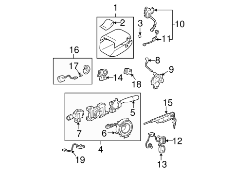 Shroud Switches Levers For 2000 Toyota Avalon Toyota Parts