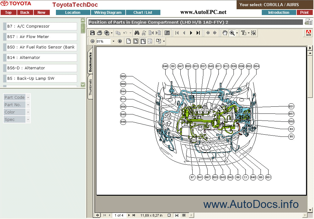 Spare Parts Catalogue Toyota Corolla Toyota Auris RUS 5