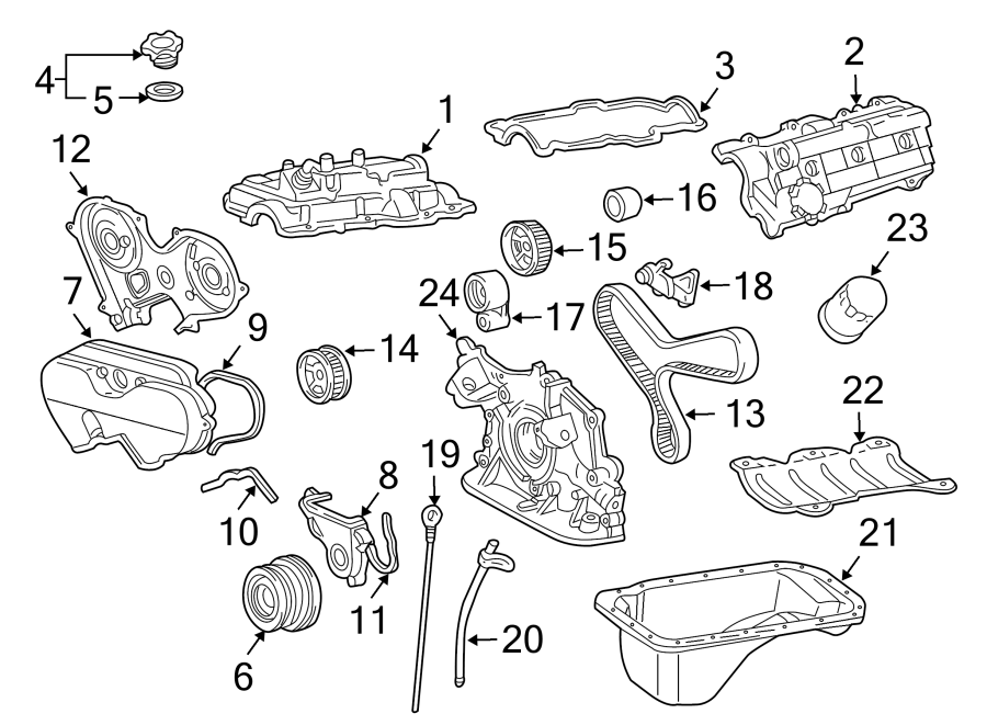 Tacoma 4 Cylinder Engine Diagram TOYOTA TACOMA Engine Valve Cover 