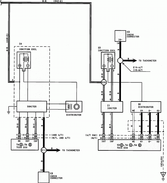 Toyota 1990 V6 3 0 EFI Pickup Truck No Spark From Ignition Coil 