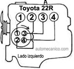 TOYOTA 22R Cadena De Tiempo Timing Chain Cabeza Culata Head 