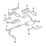 Toyota 4Runner Catalytic Converter Front 2003 04 4 Runner 8