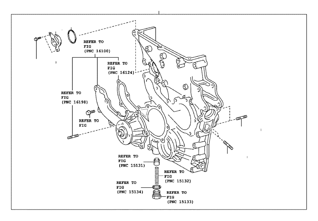 Toyota Tacoma Engine Timing Cover CONTROL EMISSION GCC 1132475010 