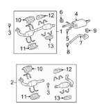 Toyota Tundra Catalytic Converter Front 174500S040 Toyota Fort