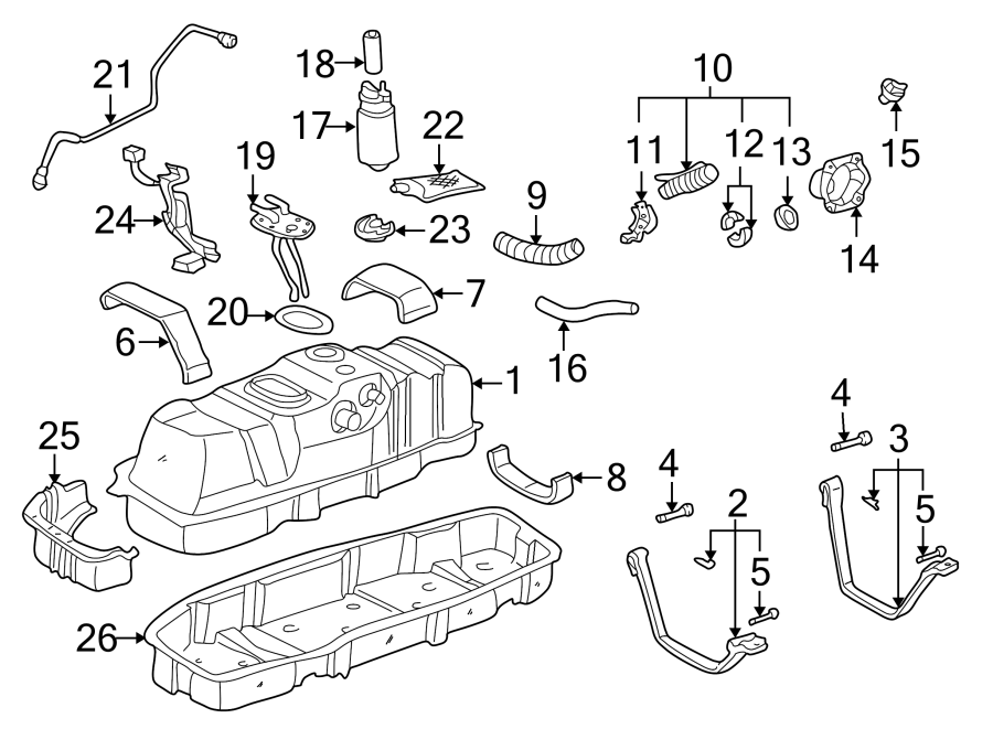 Toyota Tundra Tank FUEL Strap 2000 04 Front 4WD 7760134040 