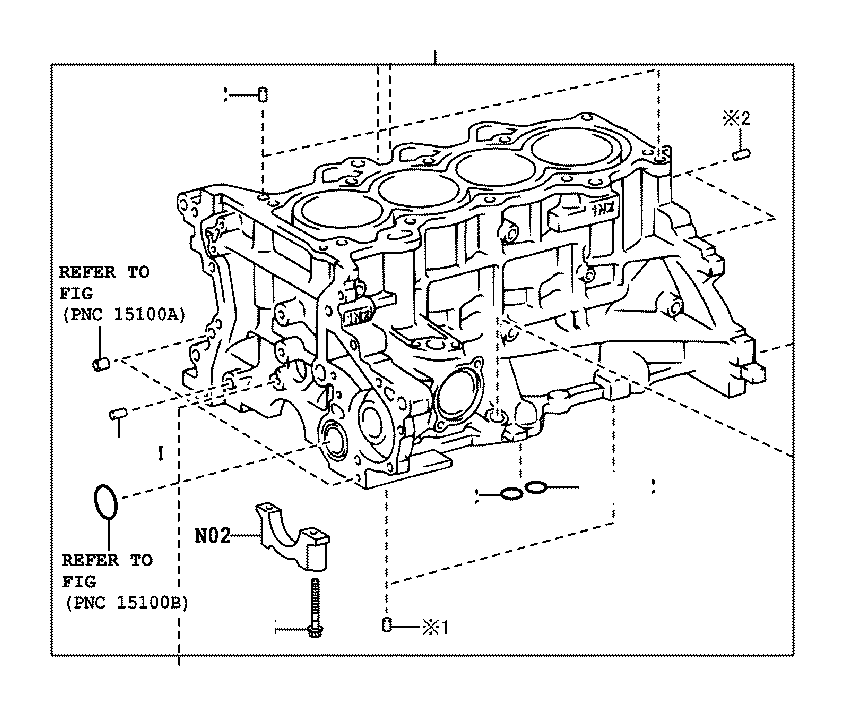 Toyota Yaris Block Sub assembly Cylinder Engine Cvt Taiw 