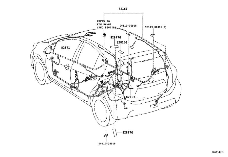 2012 Toyota Prius C Wire Front Door Left Engine Electrical 