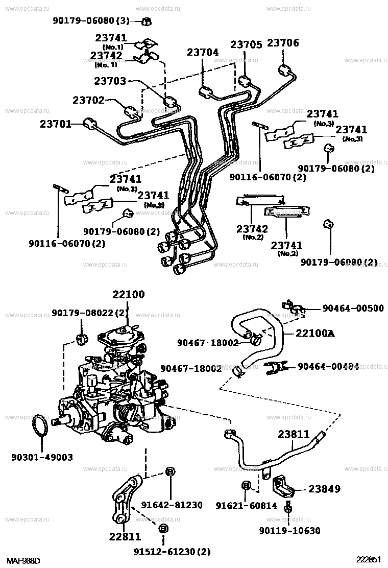 Injection Pump Assembly For Toyota Land Cruiser HDJ81V Genuine Parts