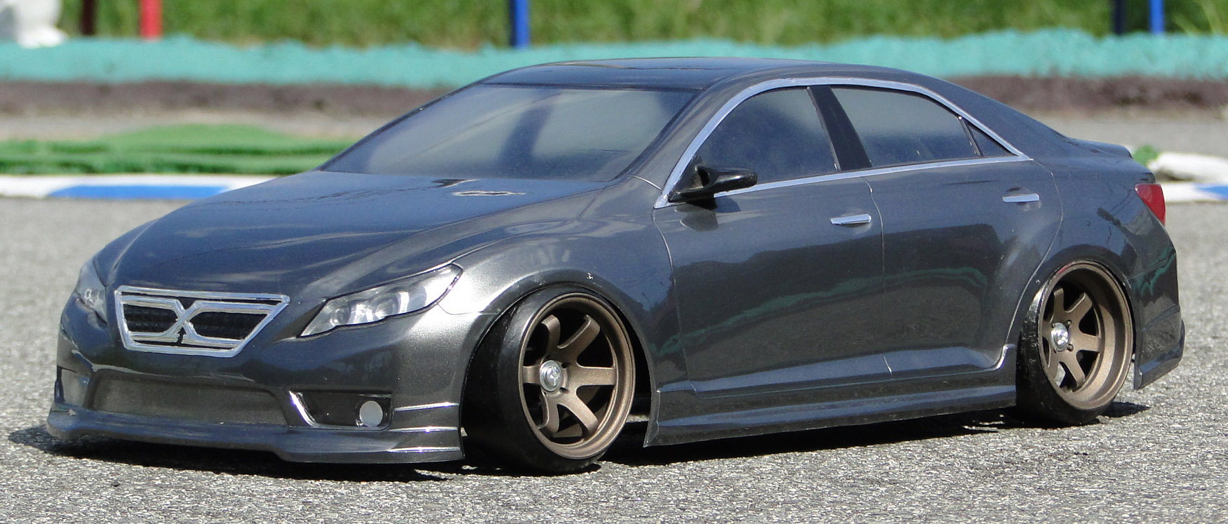 Toyota Mark X GR130 1 10 Body Set D Like DL093 Super G R C Drift 