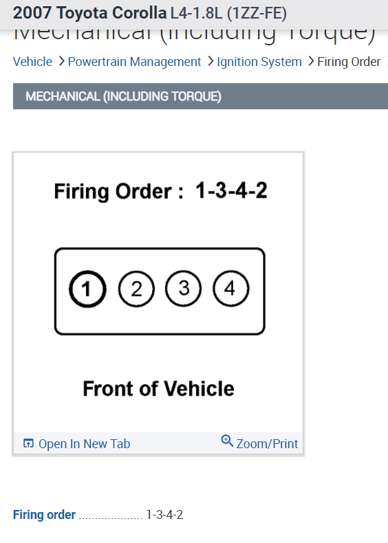 Firing Order My Engine Light Is On So I Went To Autozone To Do A