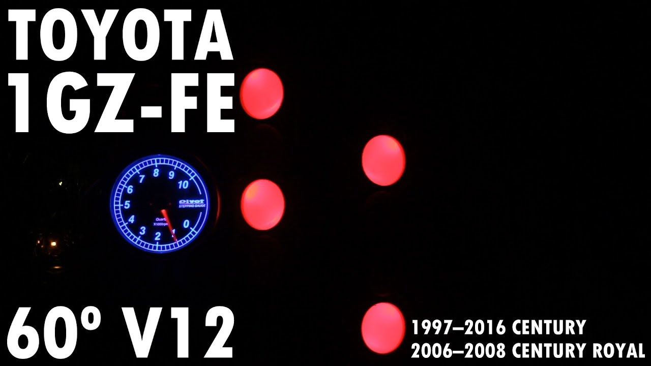 Toyota 1GZFE 60 V12 Firing Order Audiovisual Demonstration even Fire 