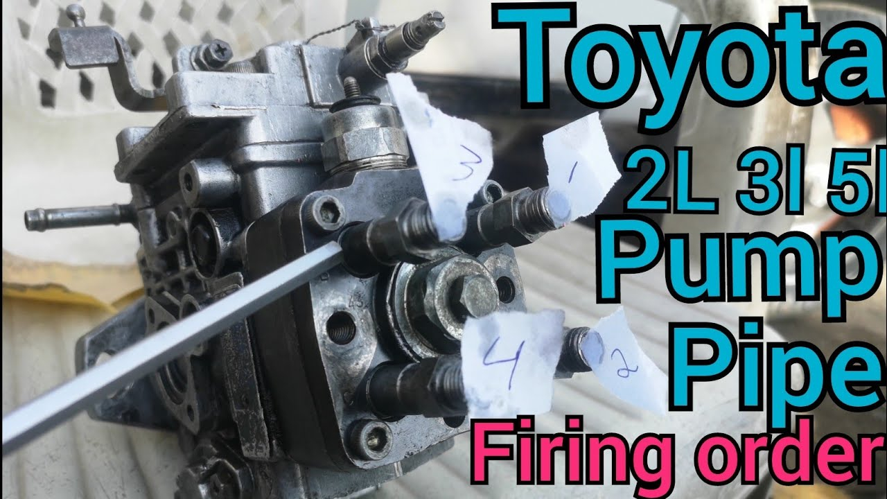 Toyota 2L 3L 5l Pump Pipe Firing Order YouTube